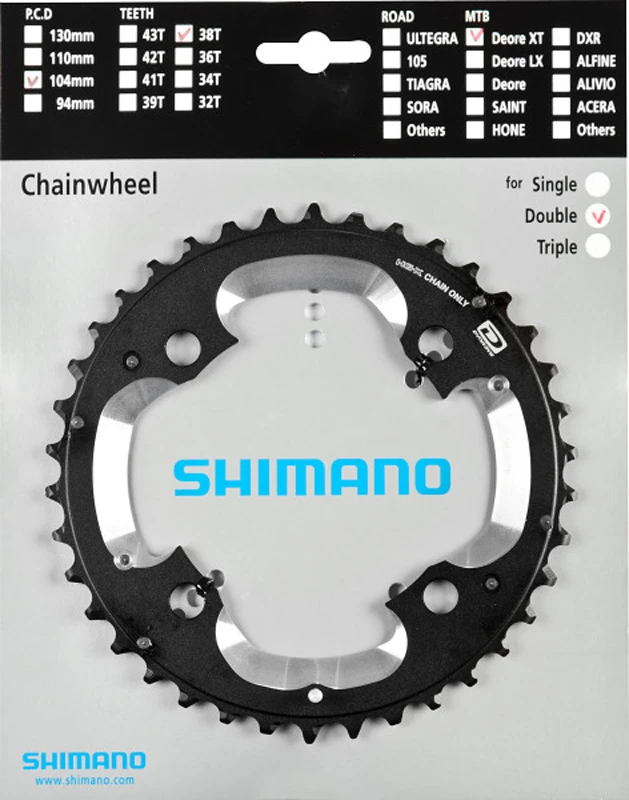 Plateau XT pour FC-M785 38T (AM) Shimano Plateau XT Pour FC-M785 38T (AM) -Vélo Pièces Magasin Shimano Y1ML98040 XT Kettenblatt FC M785 38 Zahne AM