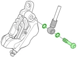 Shimano Vis De Conduite De Frein + Bague D'étanchéité Pour BR-M8120/7120 -Vélo Pièces Magasin Shimano Y2RV98010 a