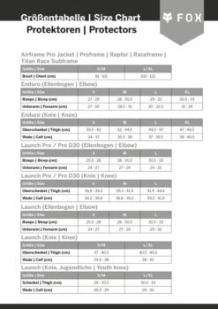 Launch D3O - Knee- And Shin Protectors -Vélo Pièces Magasin sizing foxhead protektoren